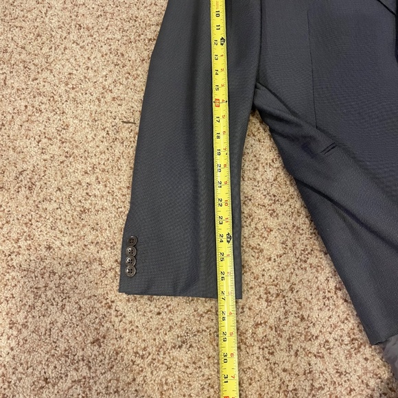 Armani Collezioni Gray Pleated Men’s Suit Jacket Pant 48L - Picture 14 of 15